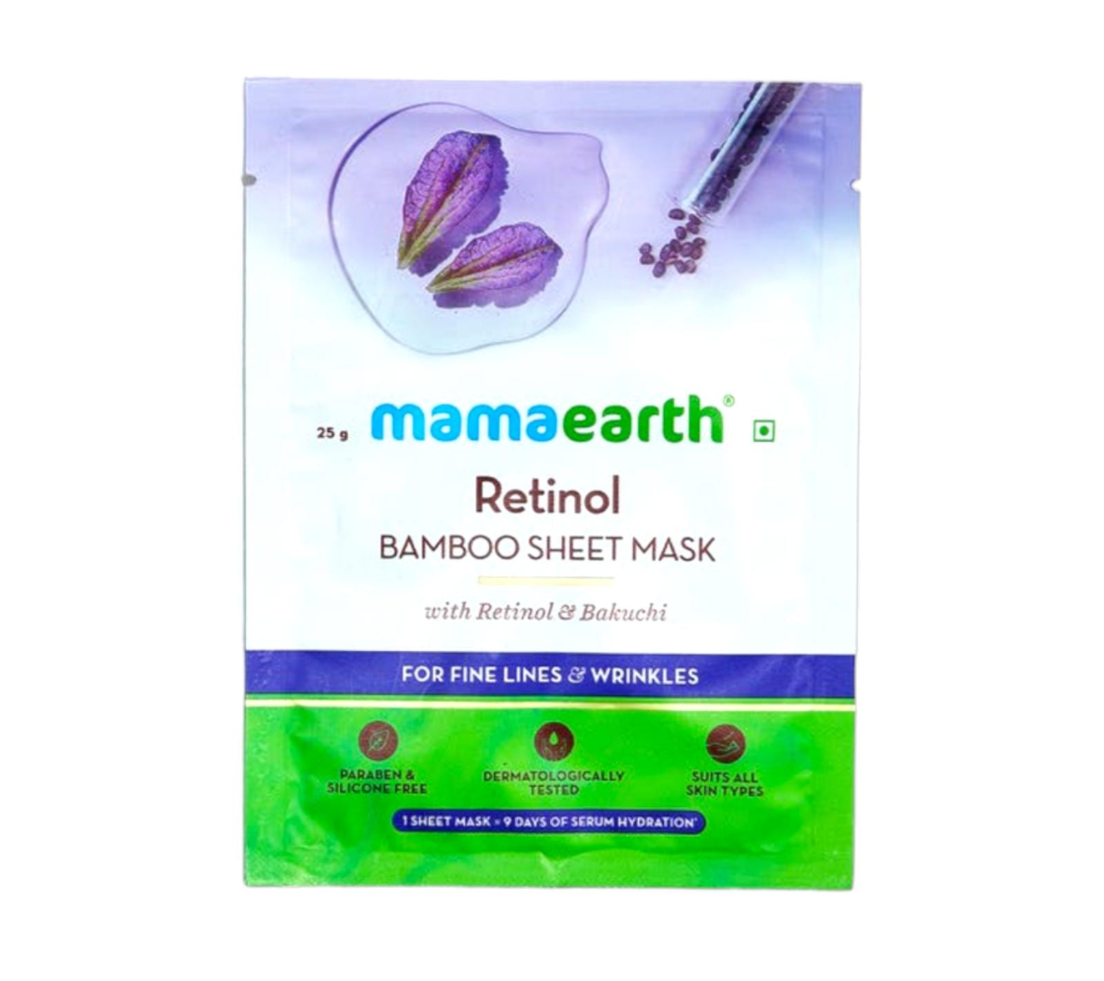 Mama earth Retinol Bamboo Mask sheet